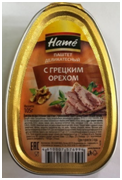 Консервы мясорастительные паштетные стерилизованные. Паштет деликатесный с грецким орехом. ТМ «Hame»