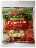 Полуфабрикаты мясосодержащие в тесте замороженные, пельмени «Смачные» категории Г. ТМ «Агрокомплекс»