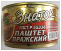 Консервы мясные паштетные стерилизованные. Паштет «Пражский». ТМ «Знаток».