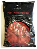 Мороженная пищевая рыбная продукция. Водные беспозвоночные варено-мороженые. Креветки северные розовые неочищенные в/м (Pandalus borealis). Средние 90/120