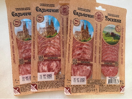 Мясное изделие колбасное сырокопченое. Колбаса полусухая «Сальчичон» / «Тоскана»